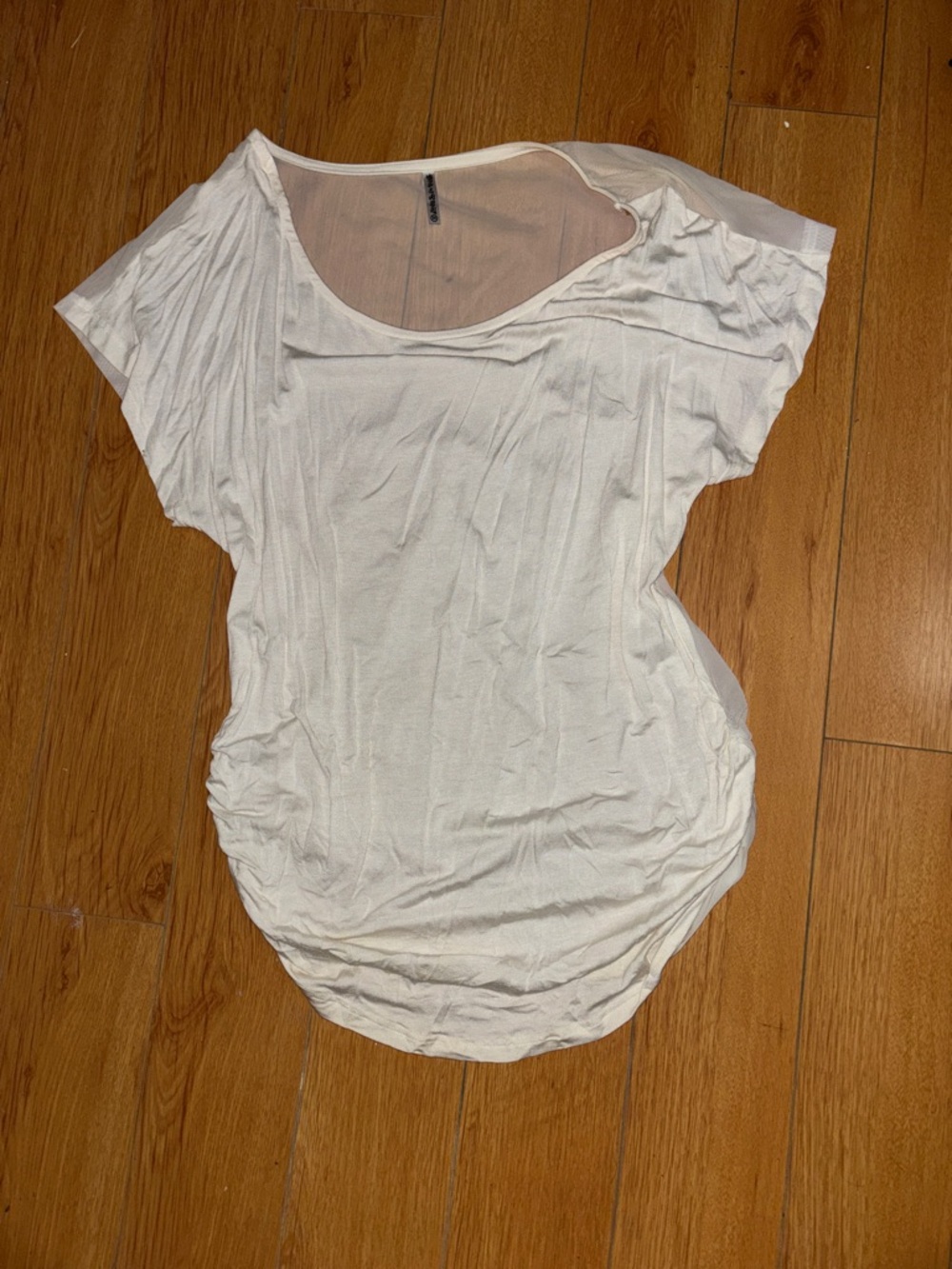 Lightweight White Women's Scoop Neck Top